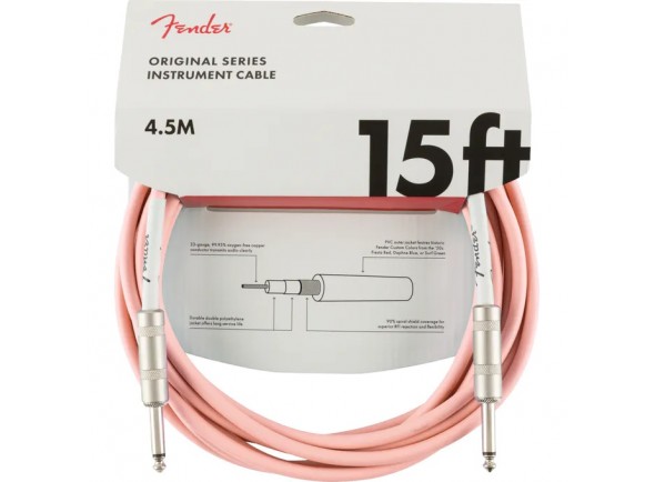 Fender Original Series Instrument Cable 15'' Shell Pink